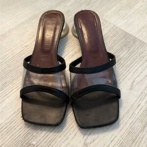 STAUD Black and Clear Mules